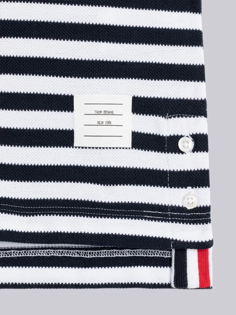 stripe knit polo