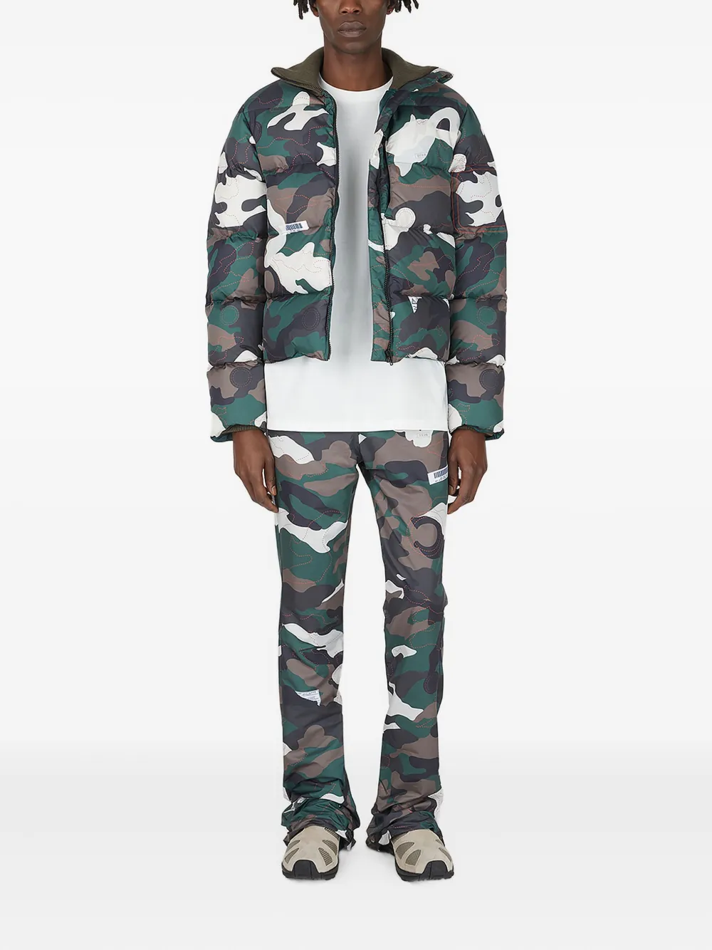KANGHYUK camouflage quilted puffer jacket Groen