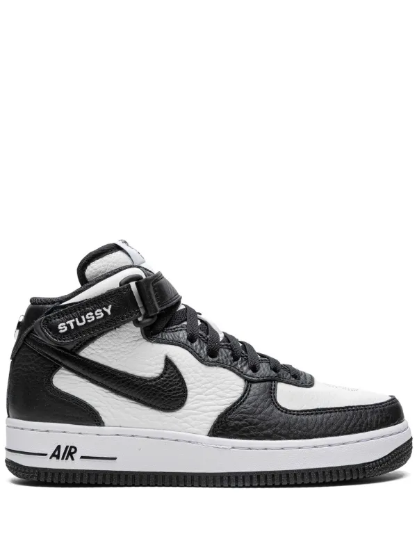 Nike Air Force 1 Mid Stussy Light Bone Black Shoes