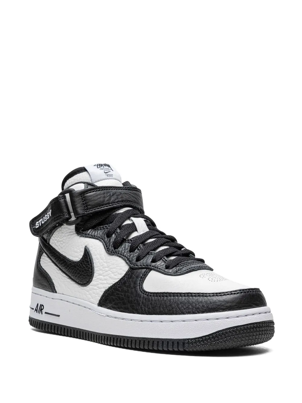 x Stüssy Air Force 1 Mid Light Bone Black sneakers