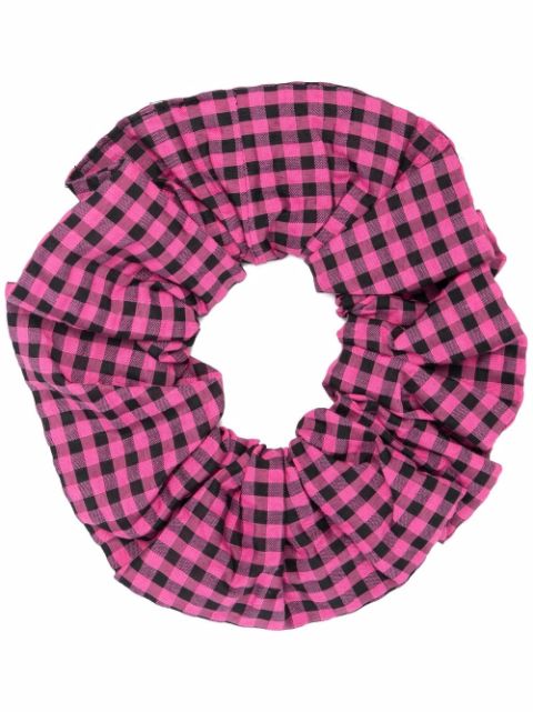 GANNI gingham check hair scrunchie Women