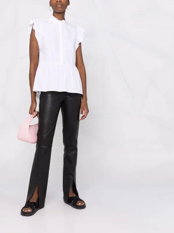TWINSET frilled-collar Peplum Cotton 