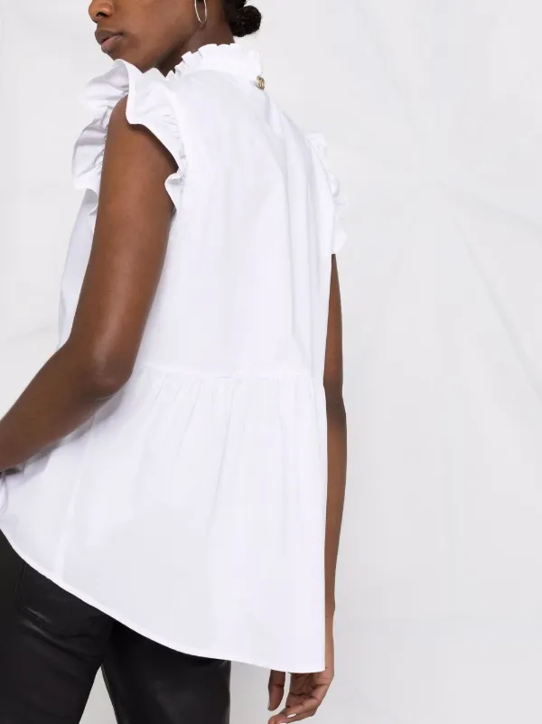 TWINSET frilled-collar Peplum Cotton 