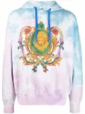 Versace Jeans Couture barocco-print tie-dye hoodie - Blue