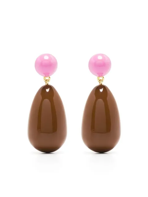 Eshvi drop-design earrings