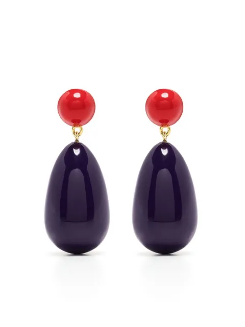 Eshvi drop-design earrings