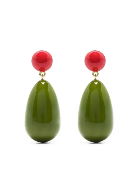 Eshvi drop-design earrings