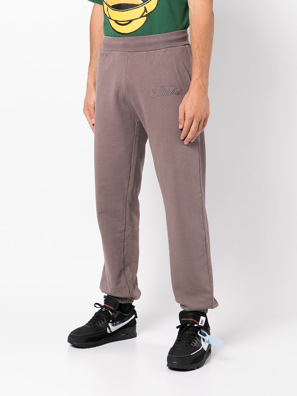 Shop Market Logo-embroidered Track Pants In Purple