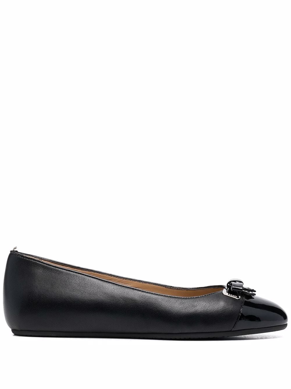 Image 1 of Bally bow-detail leather ballerina shoes