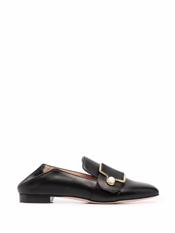 Bally pearl-embellished Leather Loafers 