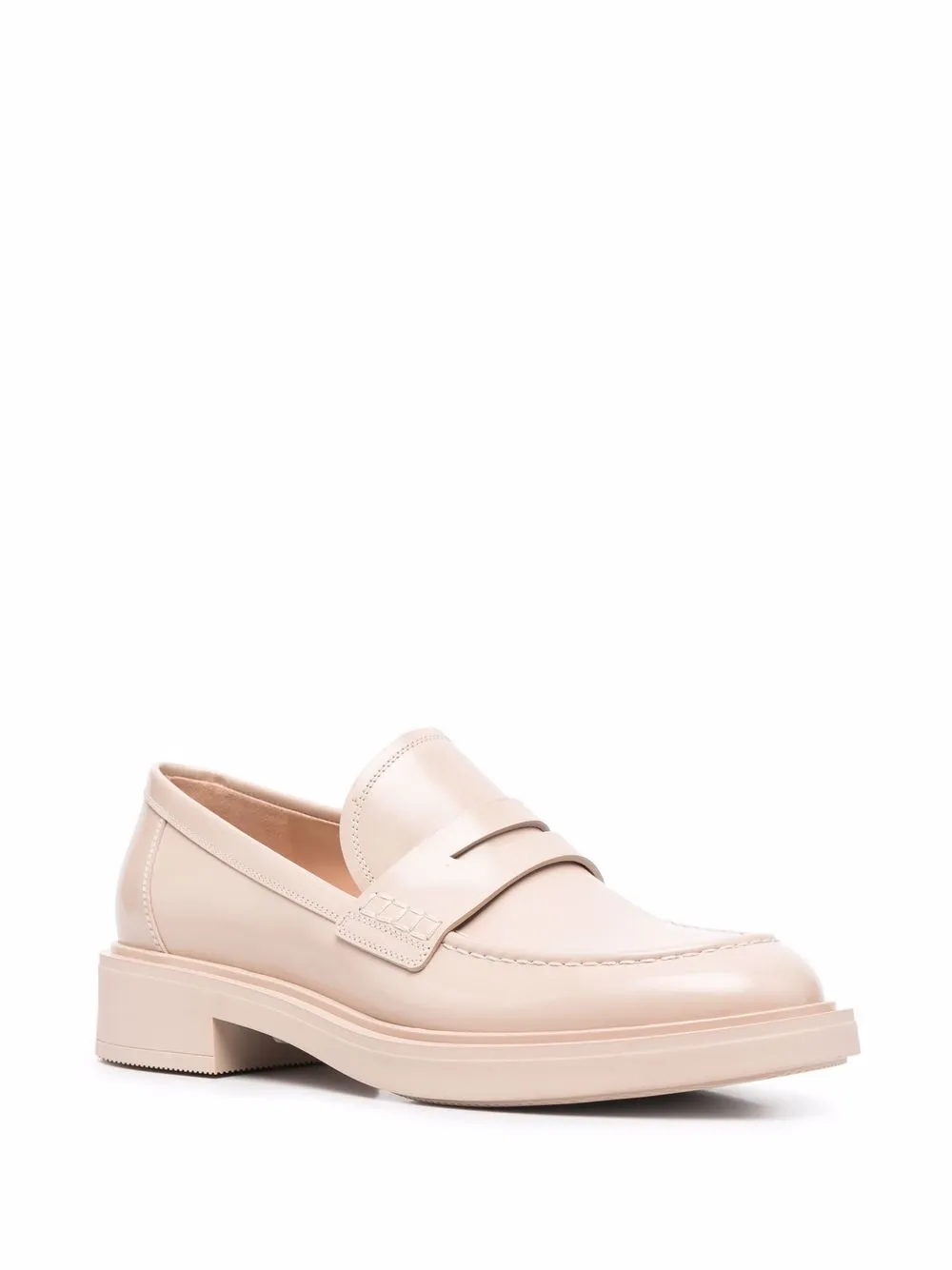 Gianvito Rossi Harris leren loafers - Beige