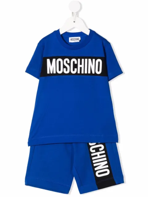 Moschino Kids طقم شورت بطبعة شعار الماركة