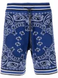 AMIRI bandana-print track shorts - Blue