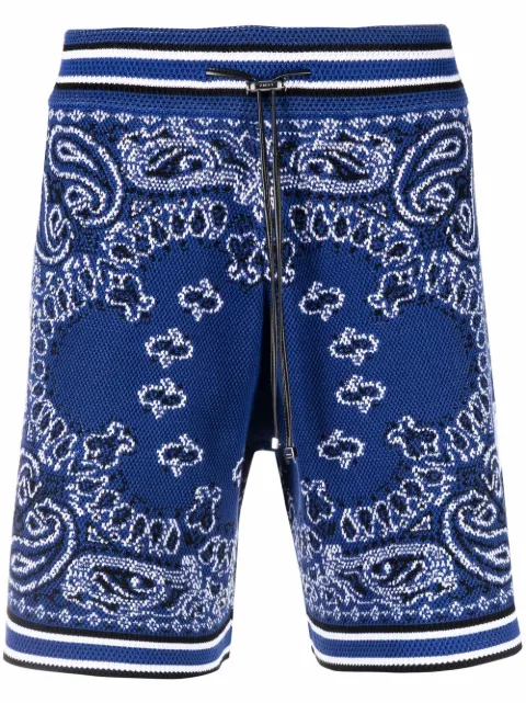 AMIRI bandana-print track shorts