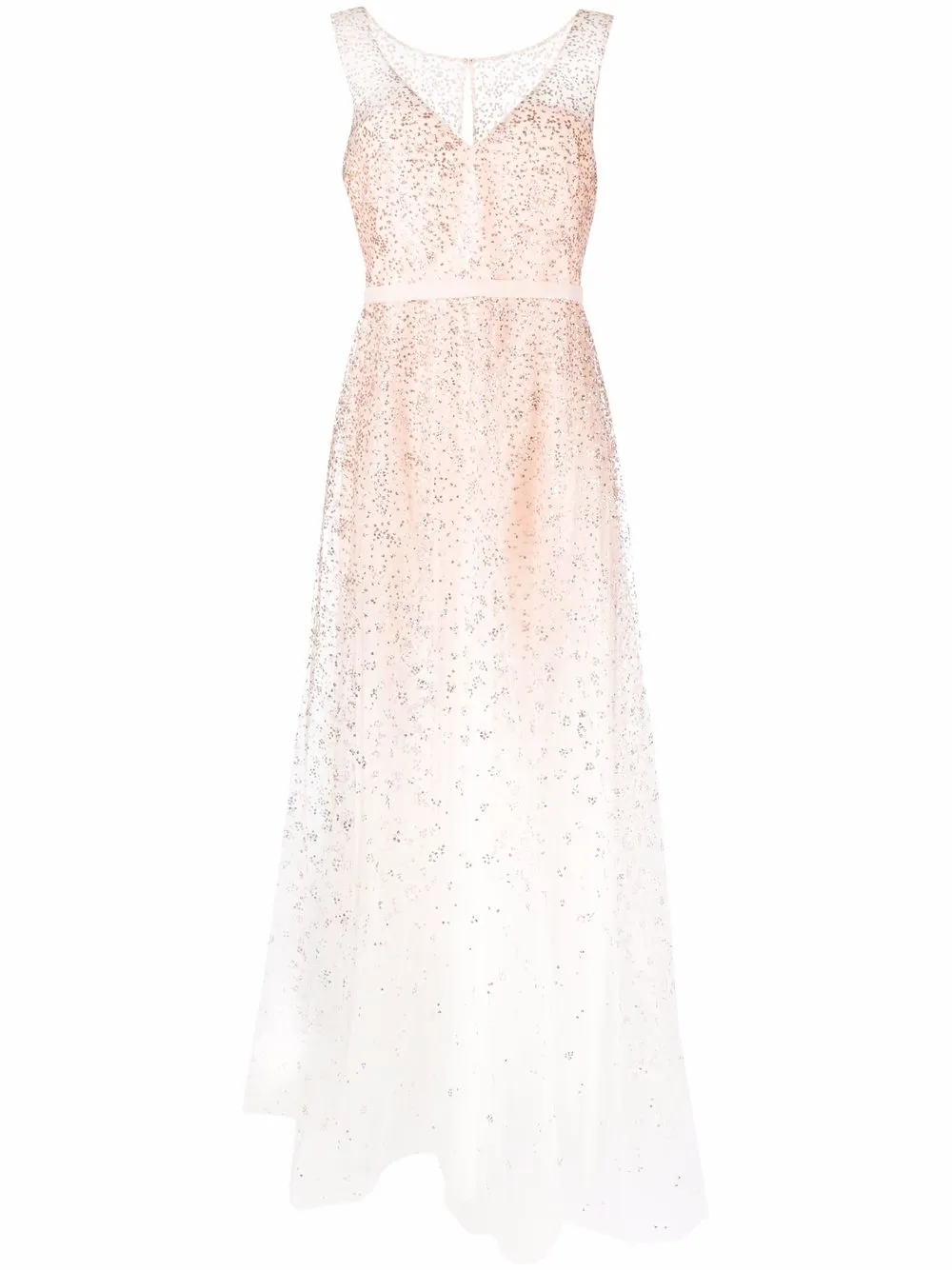 

Marchesa Notte sleeveless V-neck tulle gown - Neutrals