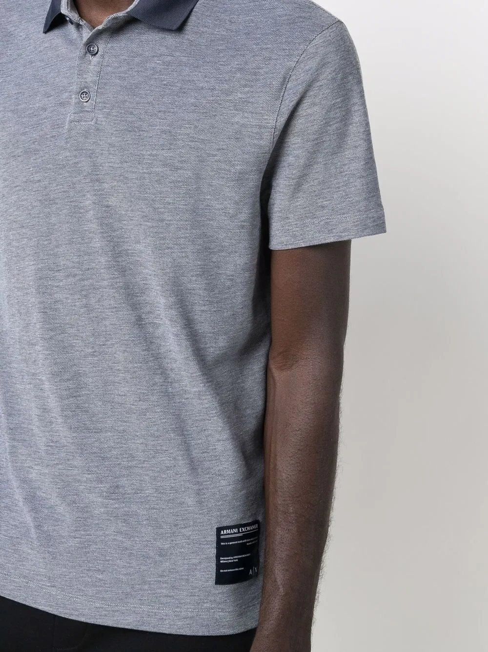 фото Armani exchange рубашка поло из ткани пике