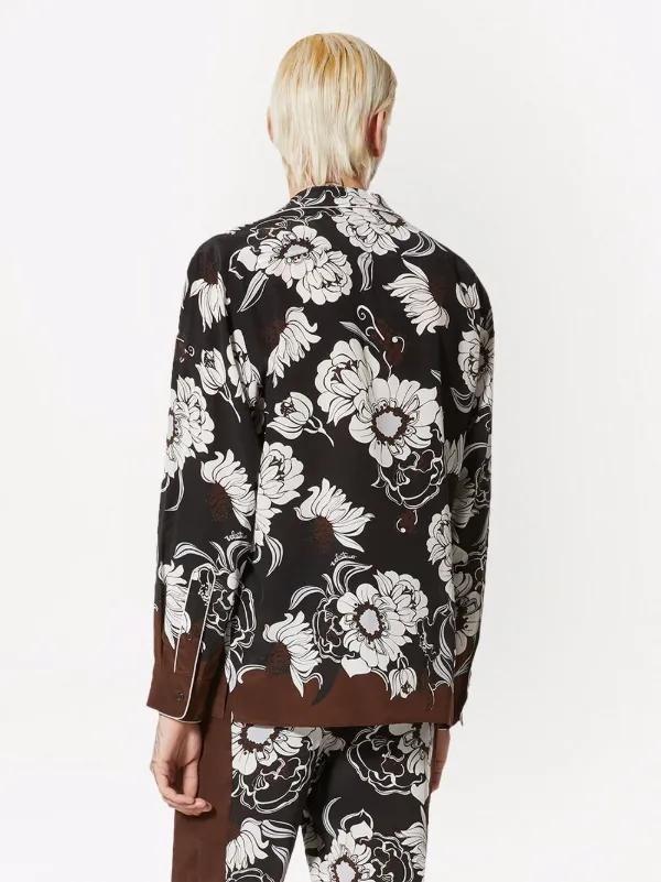 Tシャツ・カットソー VALENTINO FW24 Printed linen shirt (5V3AAA90AD7 ZAG) Valentino Garavani Printed Linen Shirt | italist