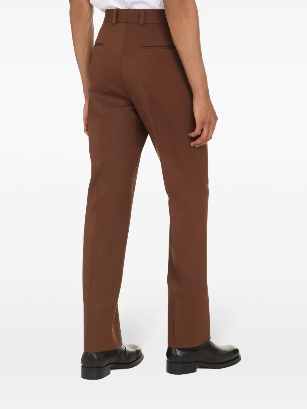 Valentino Garavani High-waisted Tailored Trousers in Brown, view 3