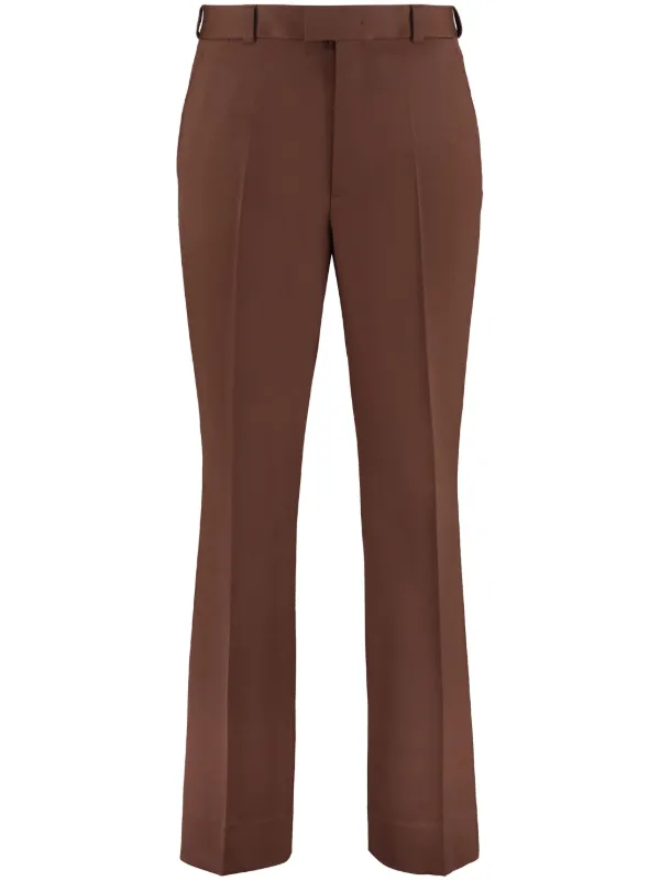 Valentino Garavani High-waisted Tailored Trousers in Brown