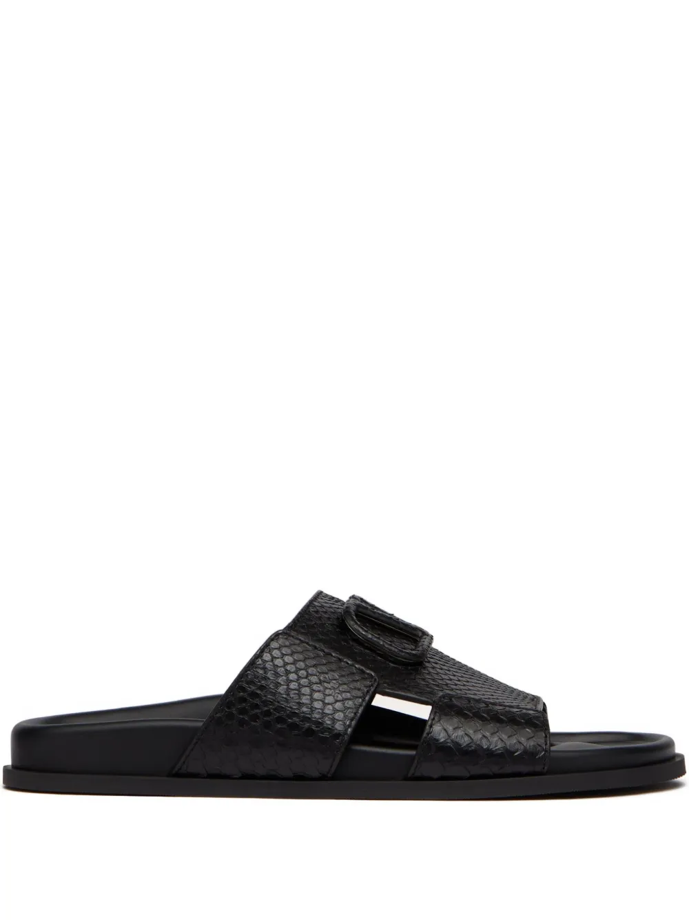 Valentino Garavani VLogo Signature python slides | Black | Image 1