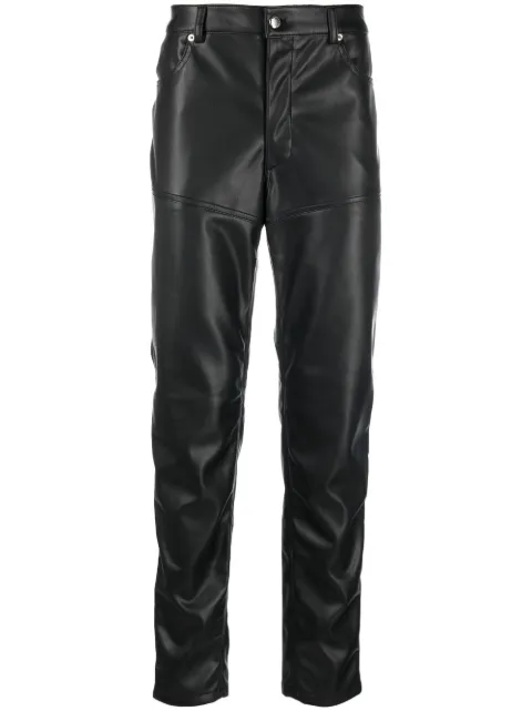 Eckhaus Latta coated slim-cut trousers