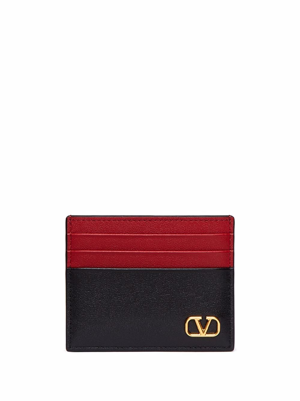 

Valentino Garavani Vlogo colour block cardholder - Black