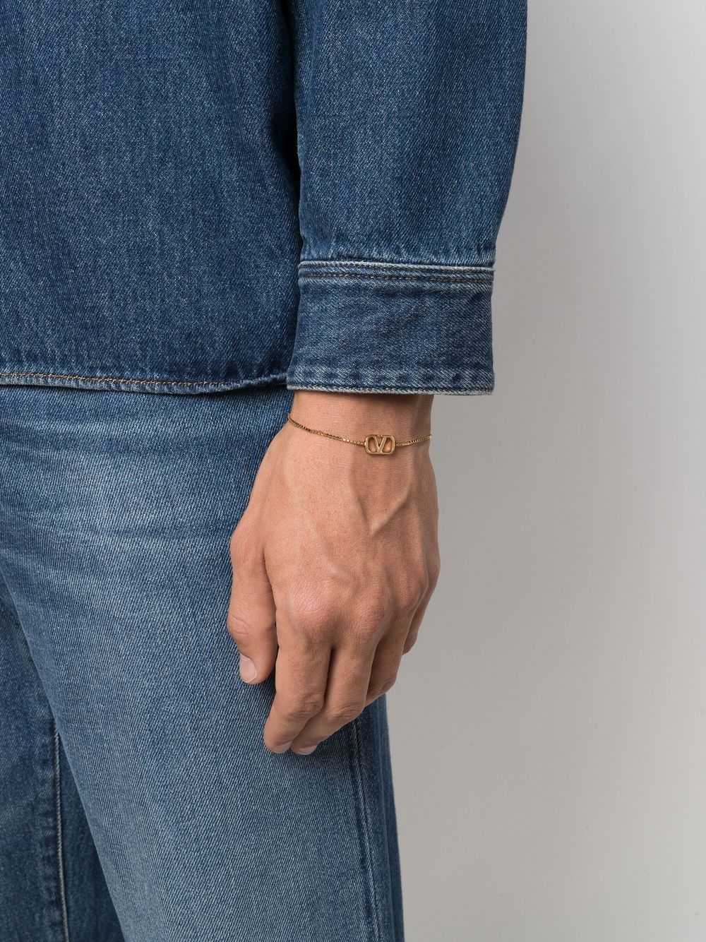 Shop Valentino Vlogo Signature Bracelet In Gold