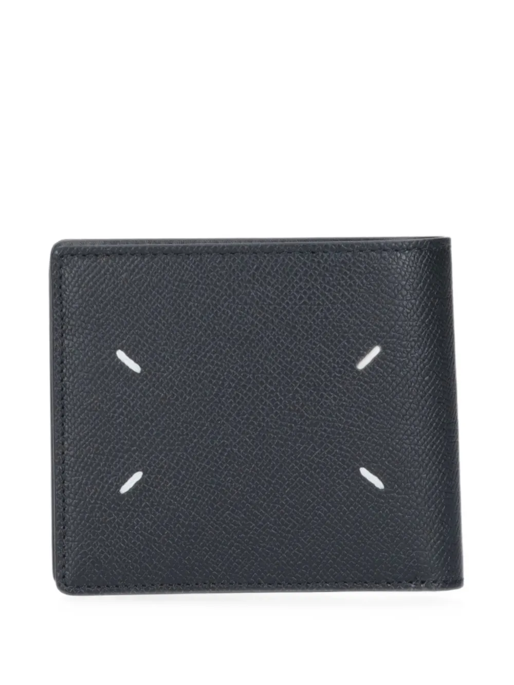 Maison Margiela Four Stitches Grain-texture Bifold Wallet in Black, view 2