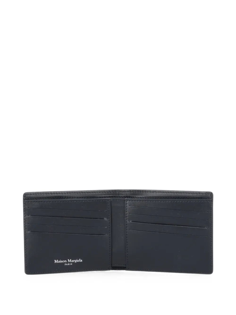 Maison Margiela Four Stitches Grain-texture Bifold Wallet in Black, view 3
