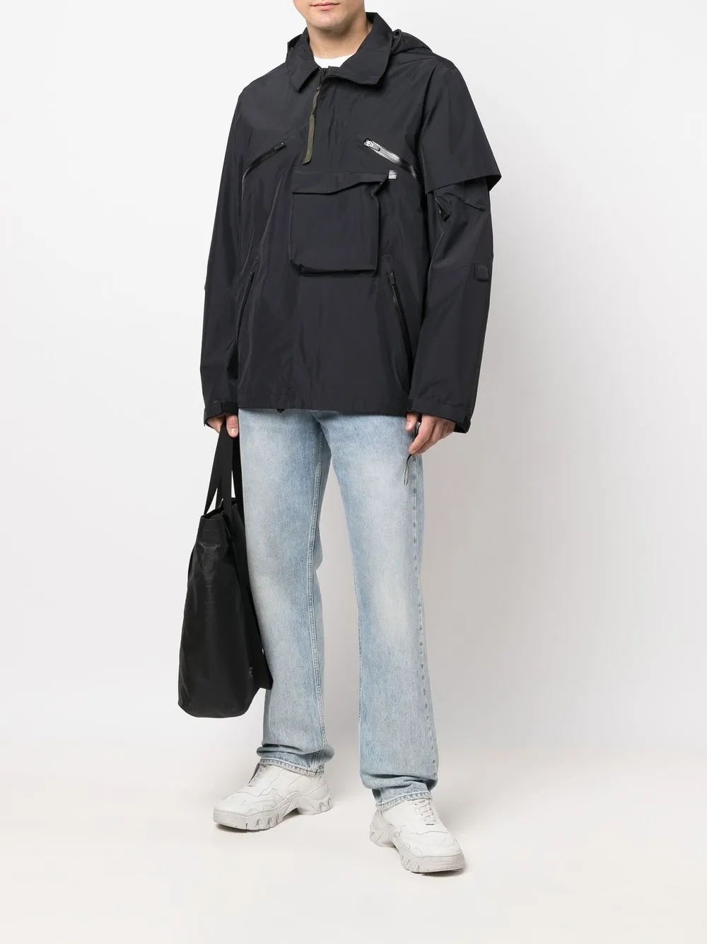 ACRONYM Jack met capuchon - Zwart
