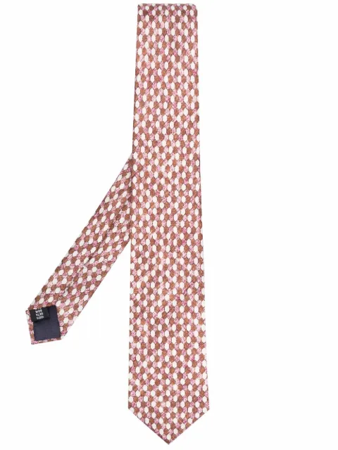 Tagliatore geometric-print silk tie