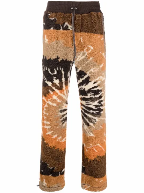 AMIRI tie-dye faux-shearling trousers