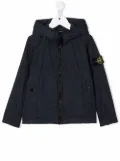 Stone Island Junior logo-patch sleeve jacket - Blue