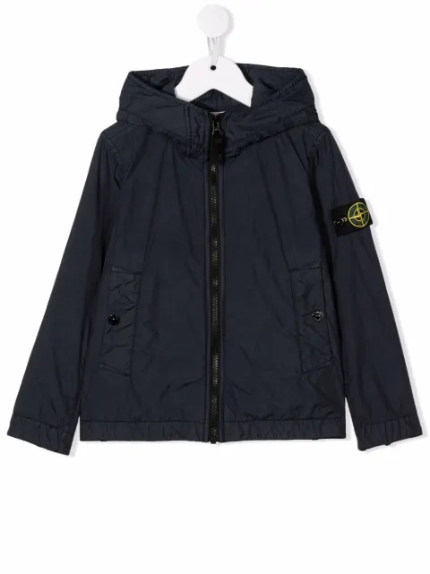 Stone Island Junior جاكيت بشارة شعار الماركة على الكم