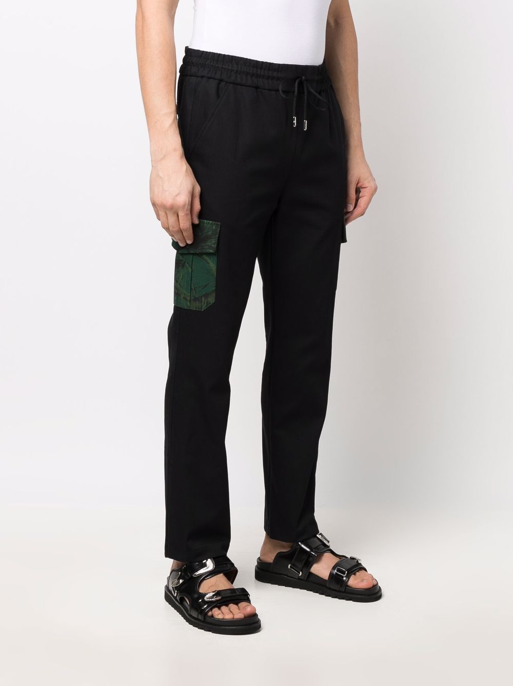 фото Just don floral-print cargo track trousers