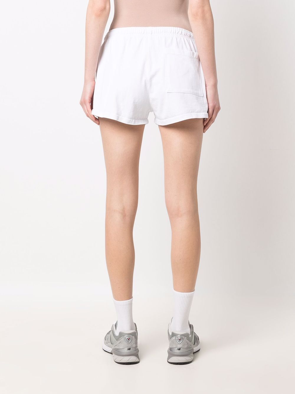 фото Sporty & rich logo-print mini shorts