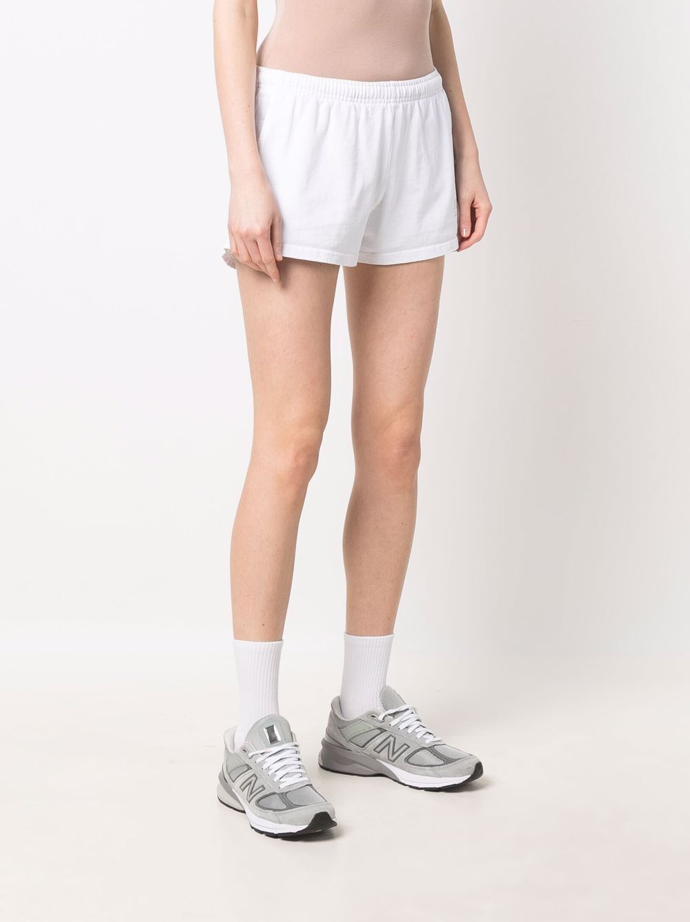 фото Sporty & rich logo-print mini shorts