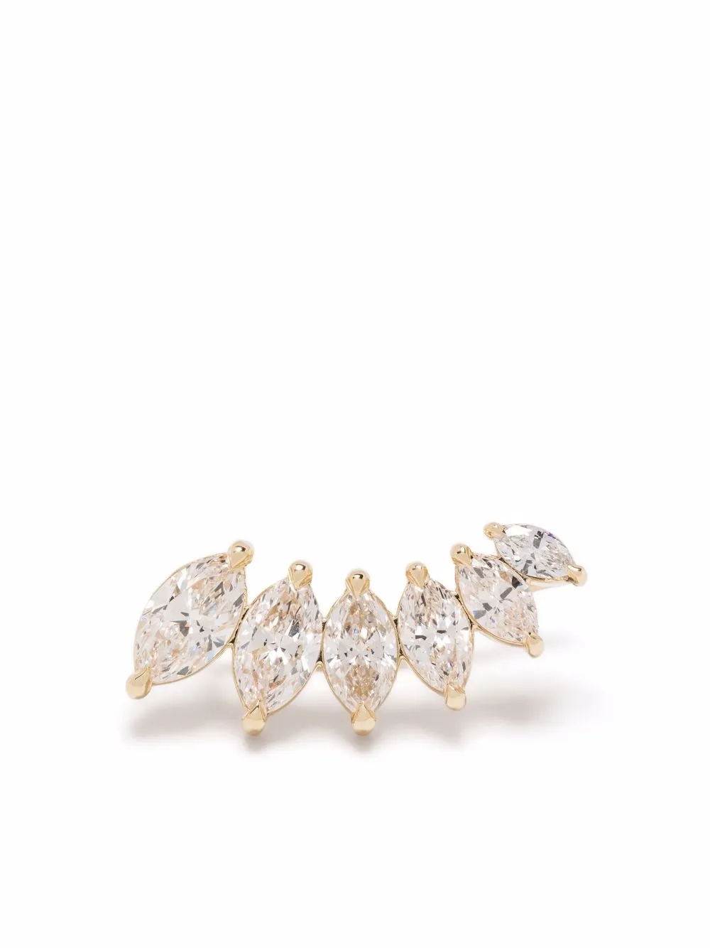 

VRAI 14kt yellow gold marquise cut diamond ear arc earring