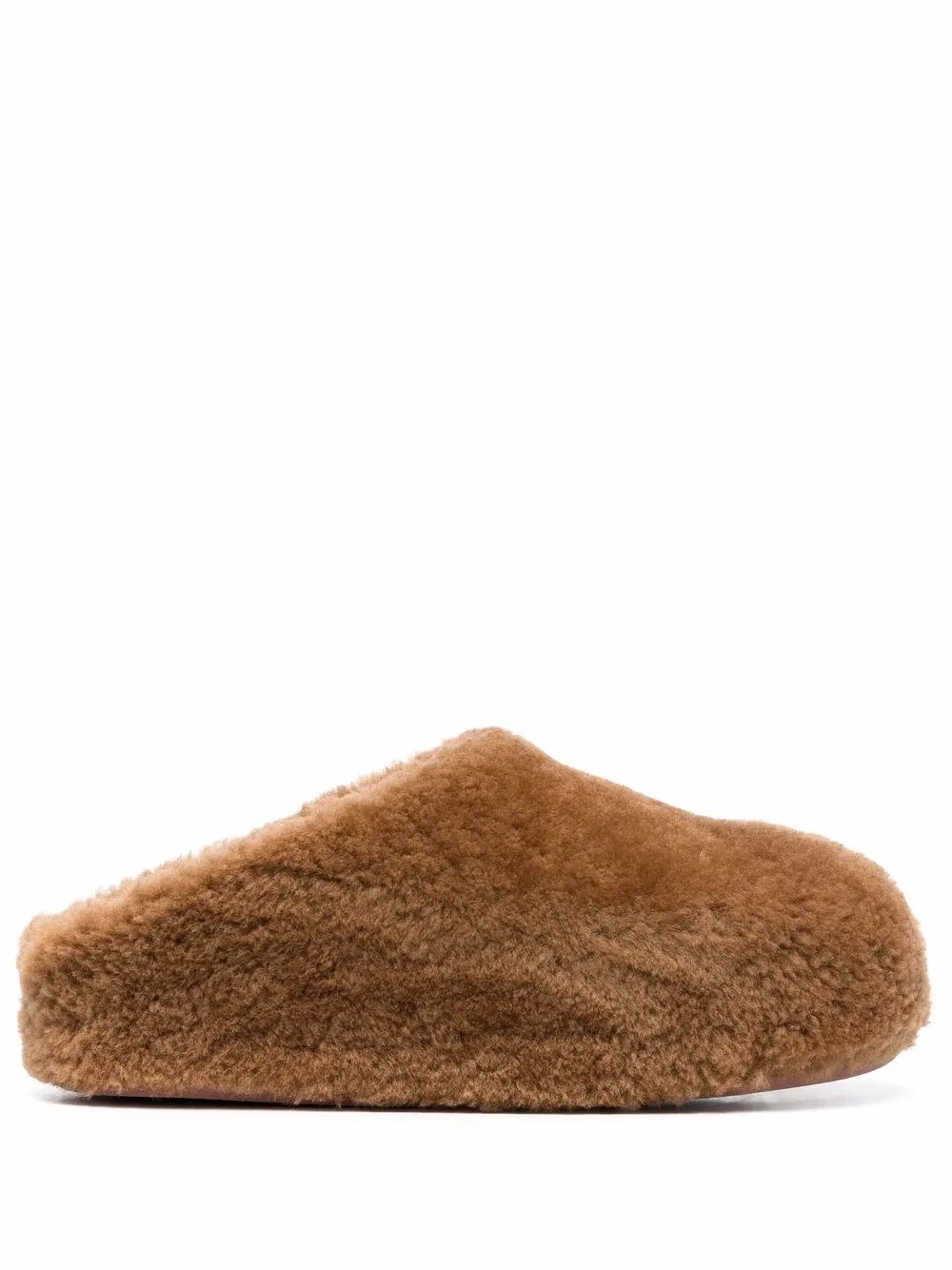 Amina Muaddi faux-fur slippers Neutrals