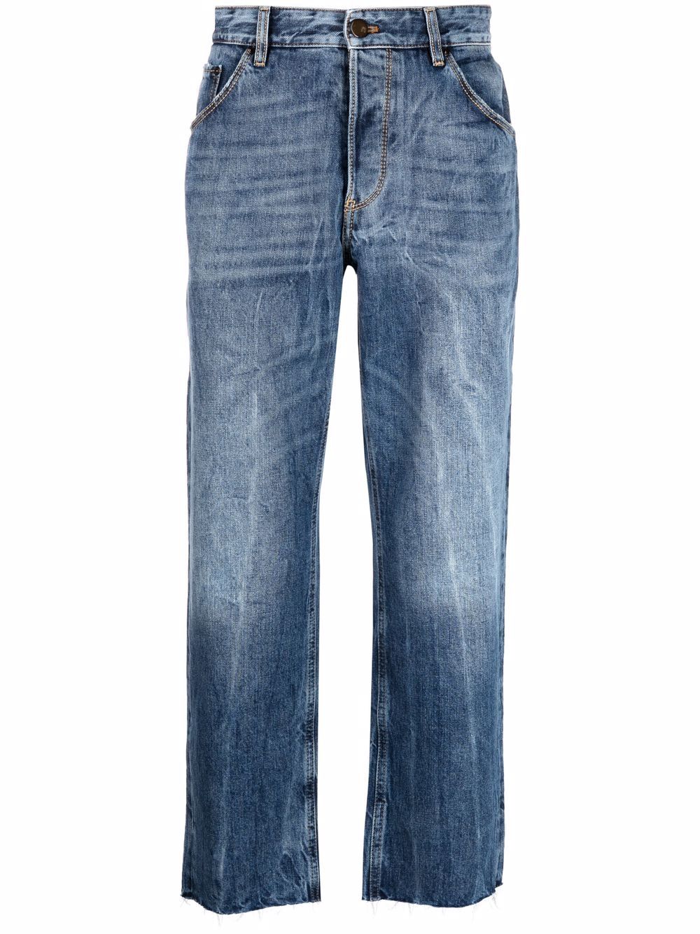 фото Pt torino прямые джинсы с эффектом потертости