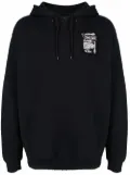 Raf Simons X Fred Perry patch-detail long-sleeved hoodie - Black