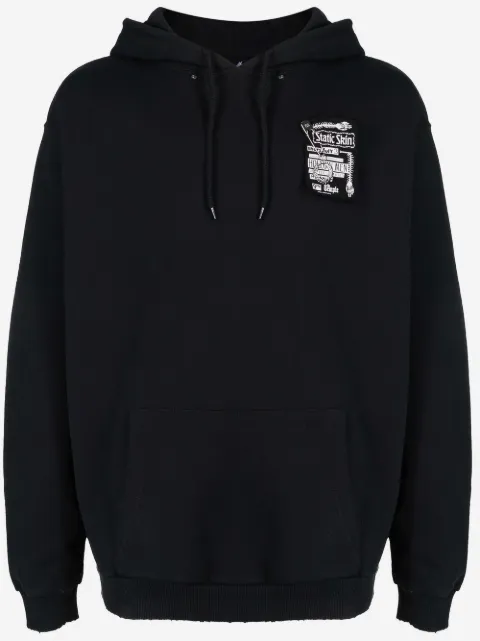 Raf Simons patch-detail long-sleeved hoodie