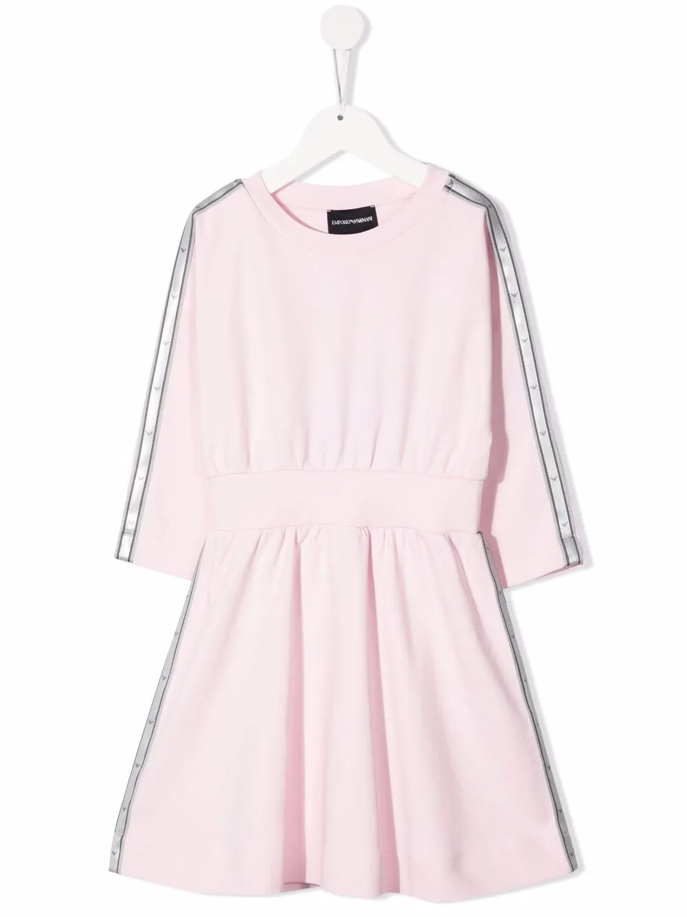 

Emporio Armani logo-stripe longsleeved dress - Pink