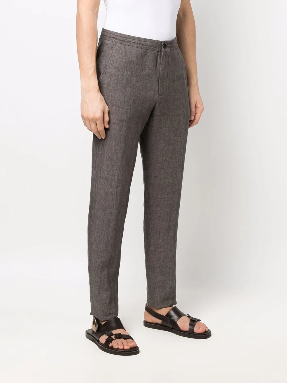 фото Ermenegildo zegna льняные брюки прямого кроя