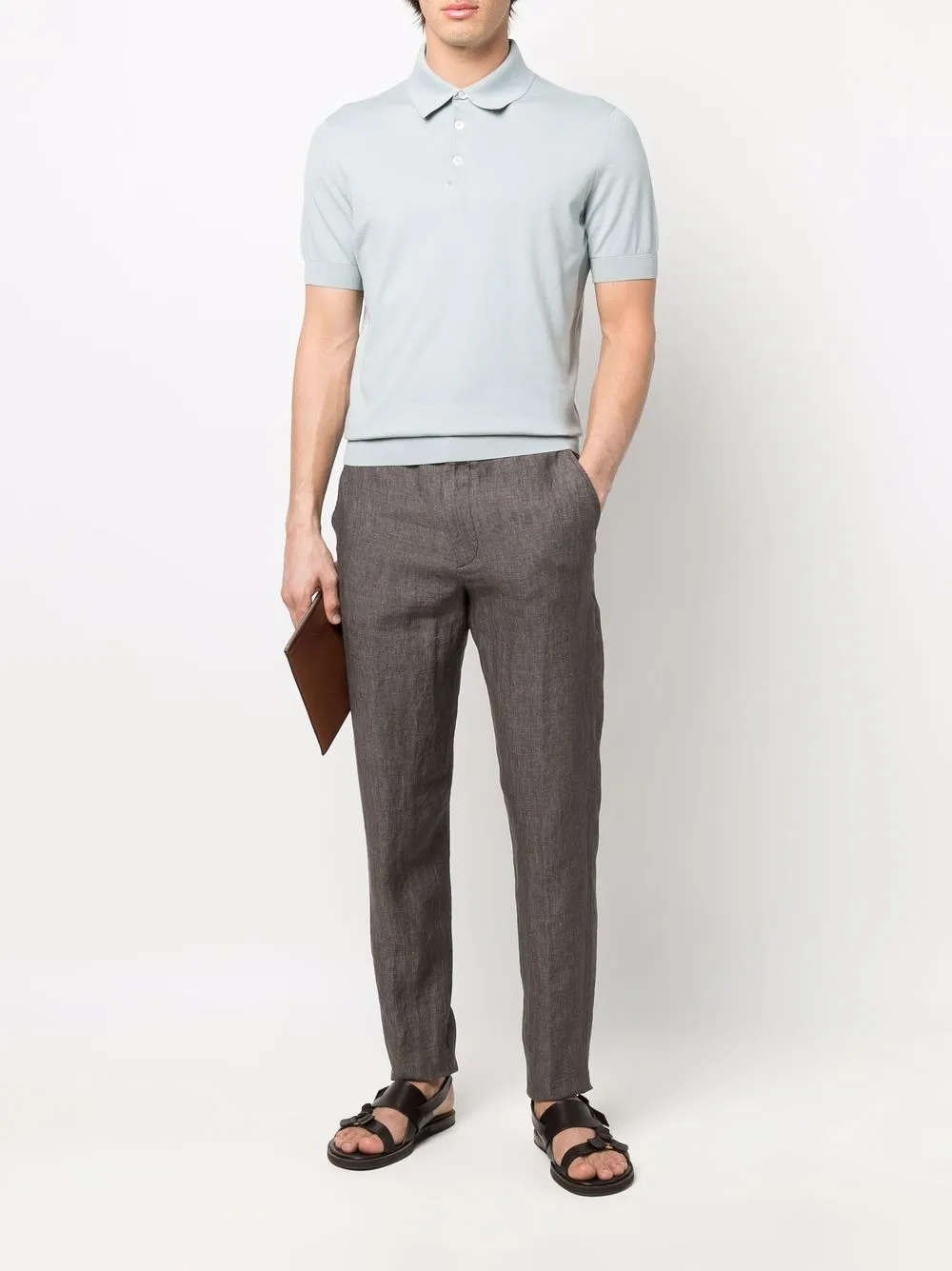 фото Ermenegildo zegna льняные брюки прямого кроя