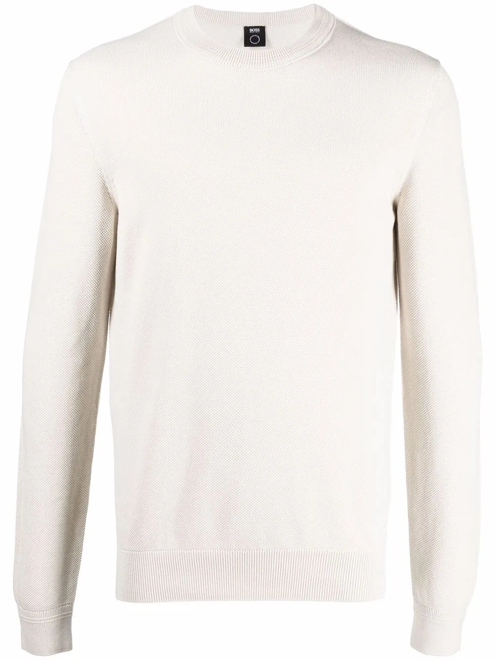 

BOSS textured crew neck sweatshirt - Neutrals