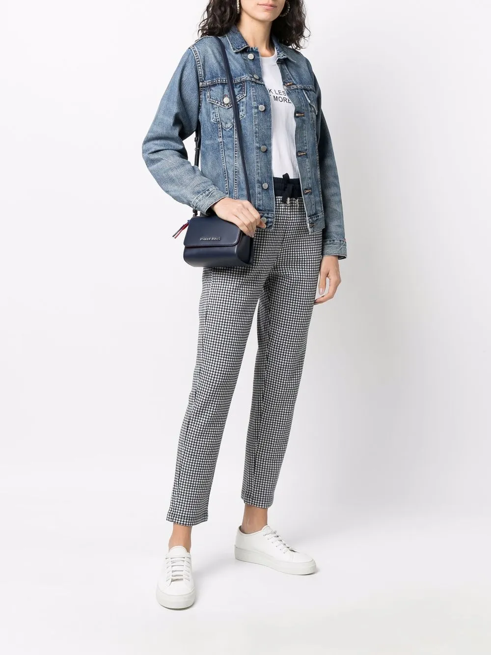 фото Tommy hilfiger брюки прямого кроя в ломаную клетку