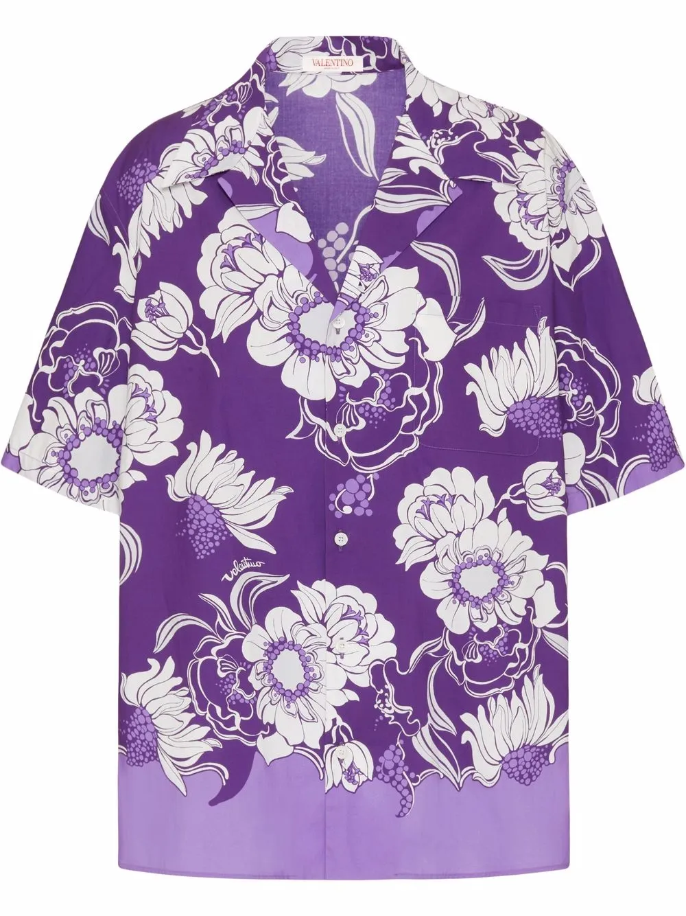 

Valentino camisa con motivo floral - Morado