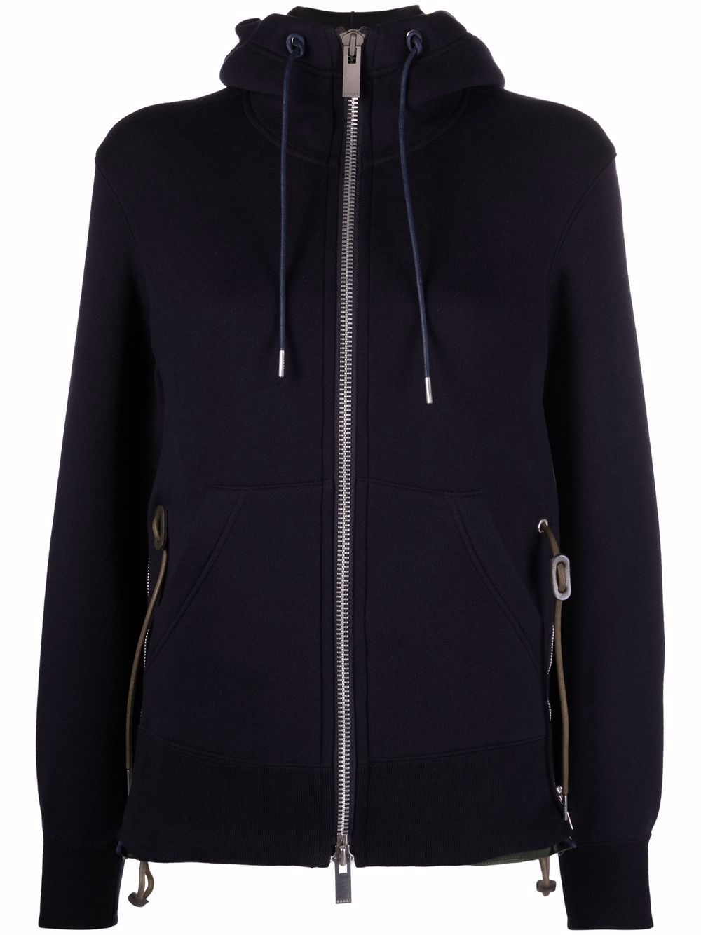 фото Sacai contrast-panel hoodie