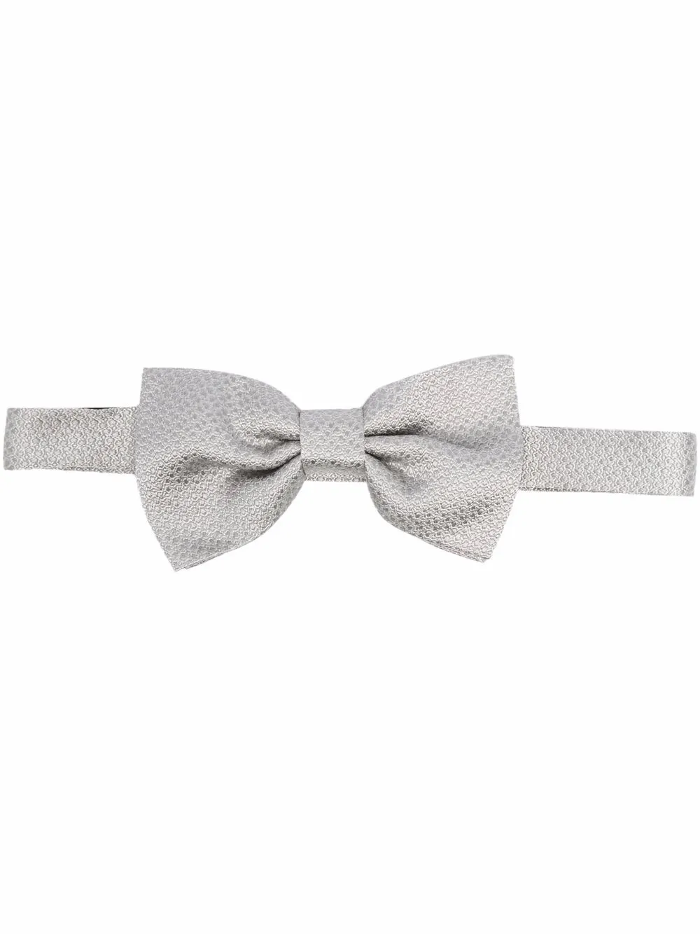 

Tagliatore corbata de moño de seda en jacquard - Gris